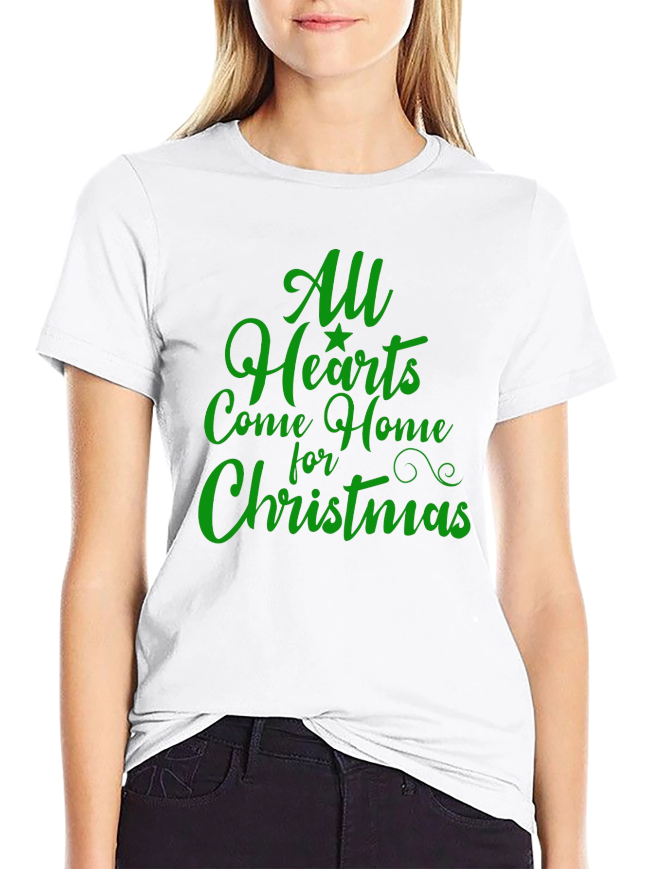 Christmas Graphic Tee - All Hearts Come Home