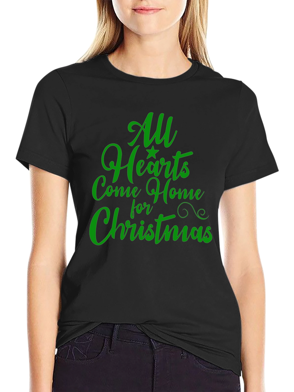 Christmas Graphic Tee - All Hearts Come Home