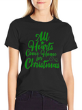 Christmas Graphic Tee - All Hearts Come Home