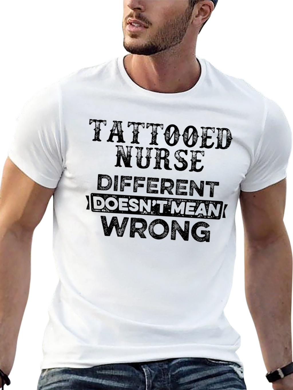Tattooed Nurse T-Shirt - Different Doesnt Mean Wrong