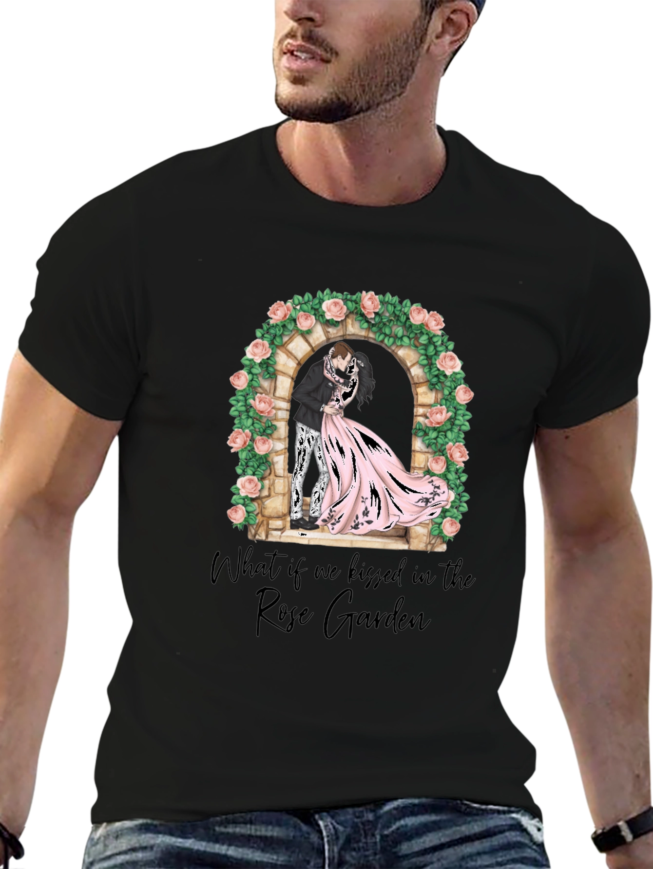 Rose Garden Kiss Graphic T-Shirt