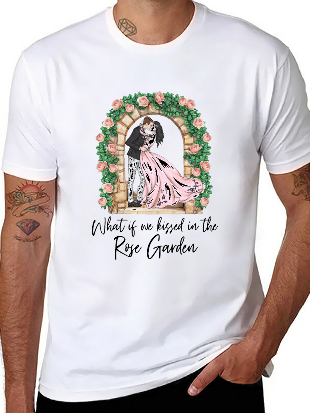 Rose Garden Kiss Graphic T-Shirt