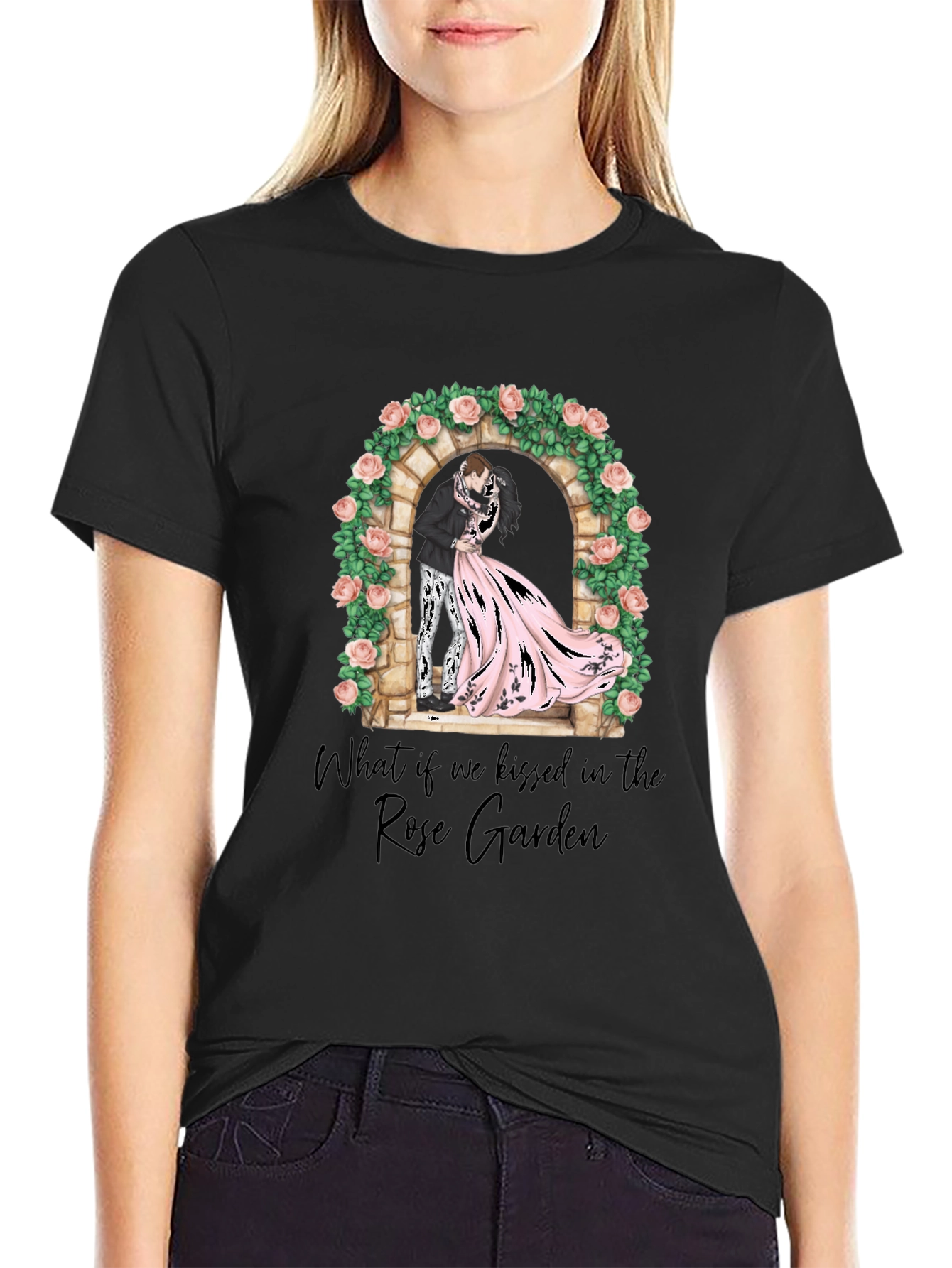 Rose Garden Kiss Graphic T-Shirt