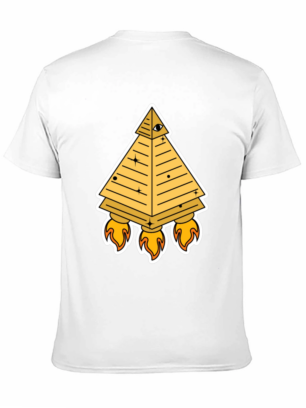 Illuminati Pyramid Rocket T-Shirt - Black