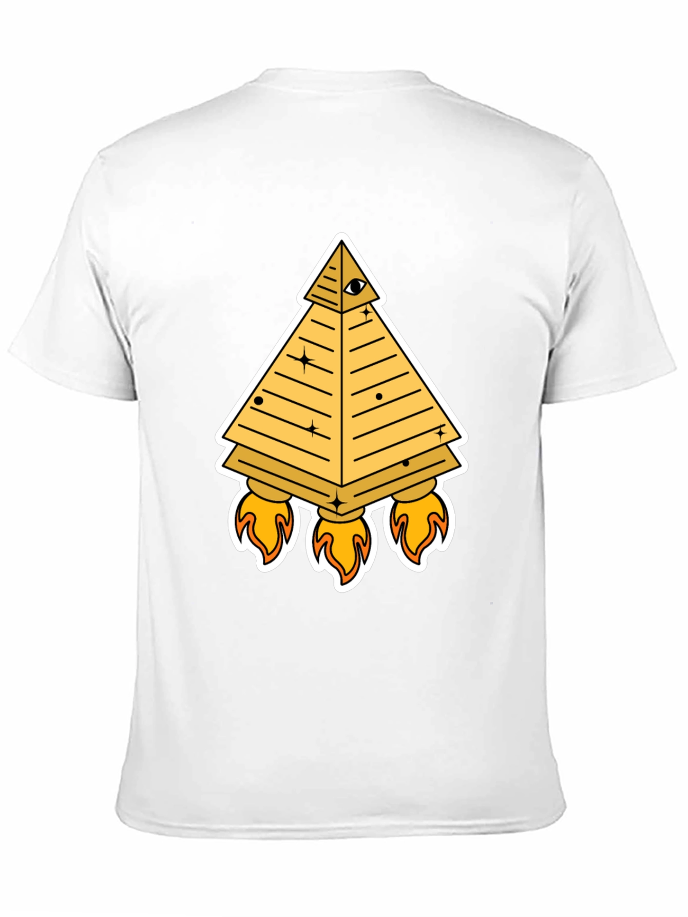 Illuminati Pyramid Rocket T-Shirt - Black