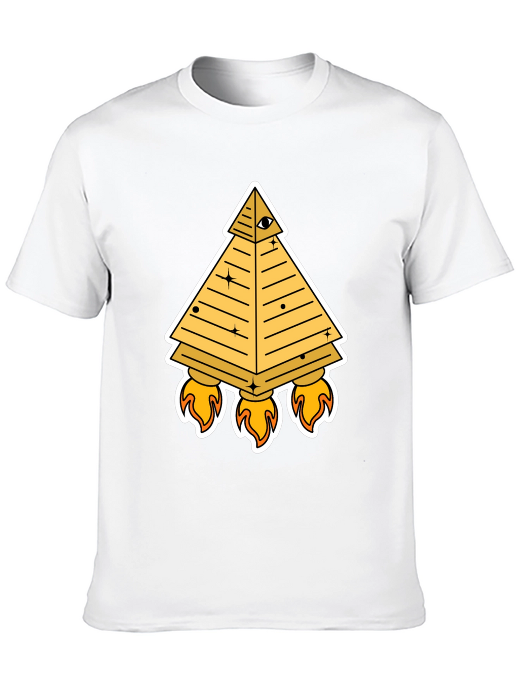 Illuminati Pyramid Rocket T-Shirt - Black