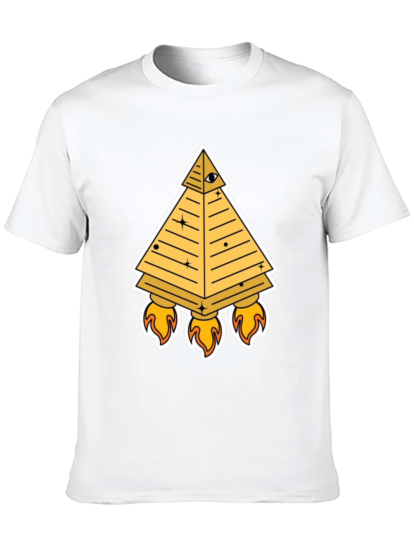 Illuminati Pyramid Rocket T-Shirt - Black