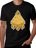 Illuminati Pyramid Rocket T-Shirt - Black