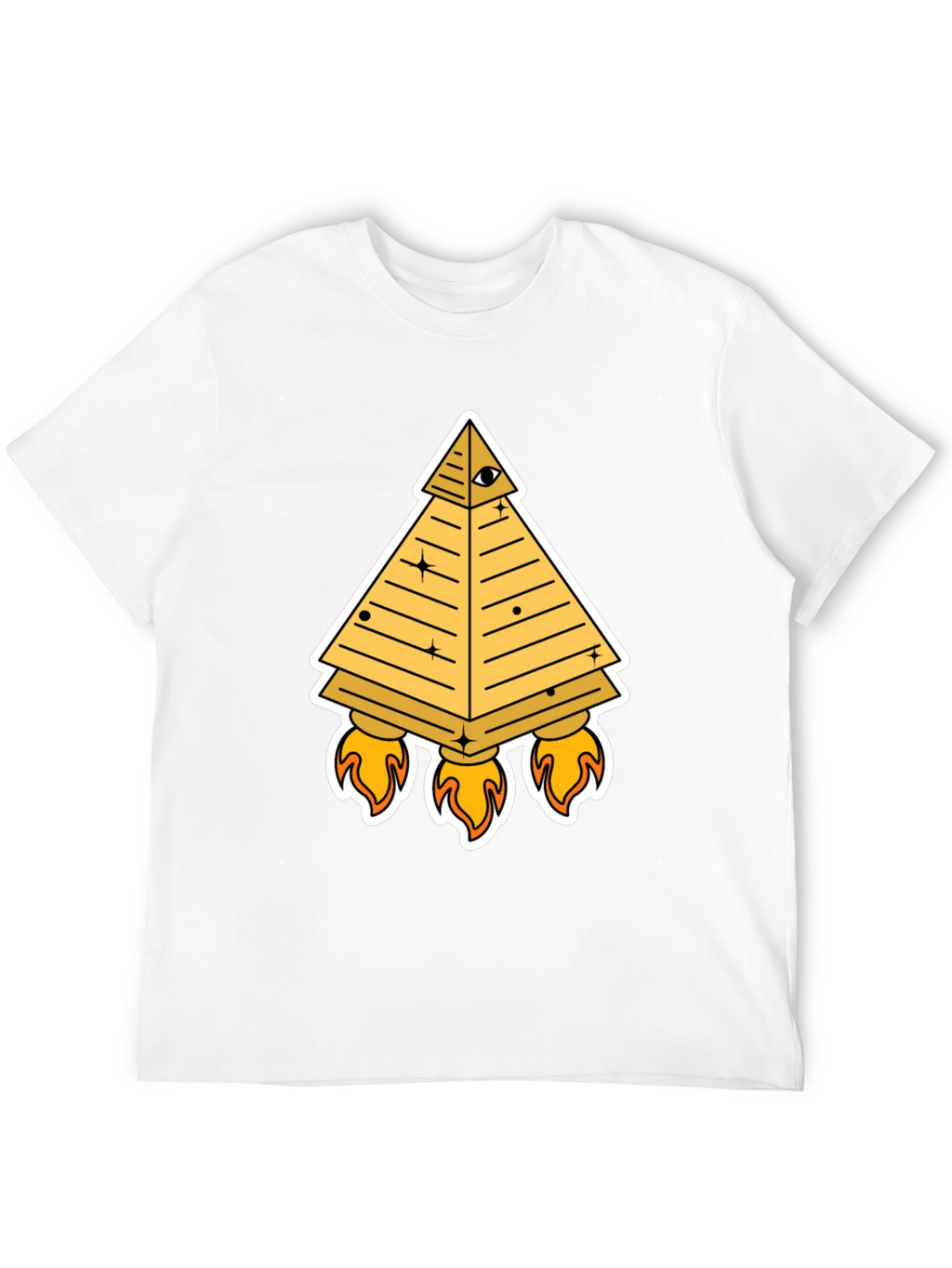 Illuminati Pyramid Rocket T-Shirt - Black