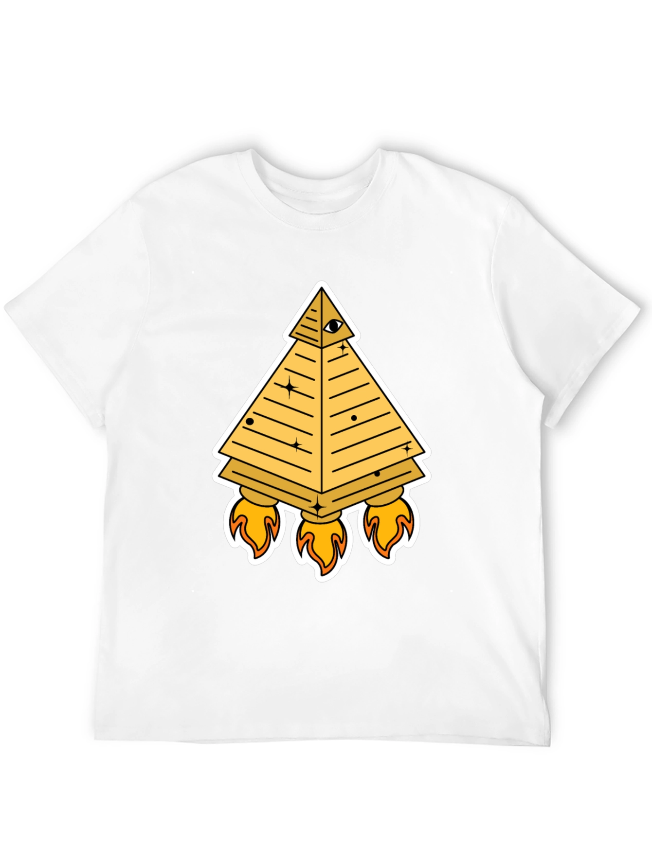 Illuminati Pyramid Rocket T-Shirt - Black