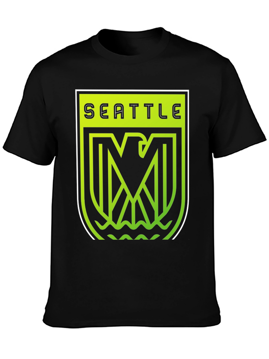 Seattle Emblem Graphic Tee - Black