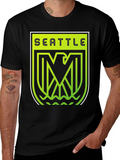 Seattle Emblem Graphic Tee - Black