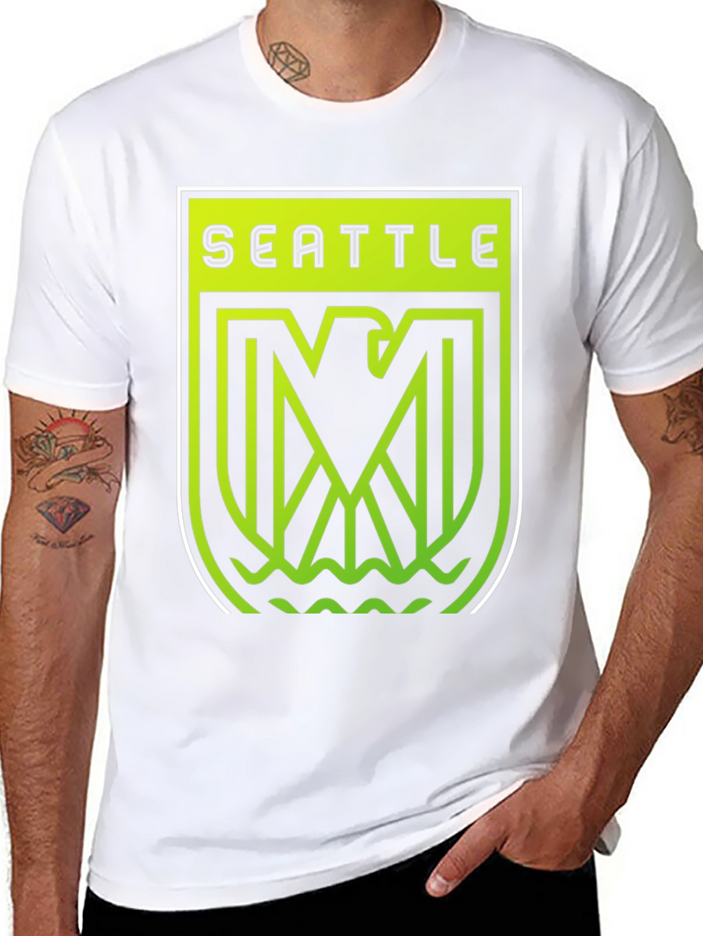 Seattle Emblem Graphic Tee - Black