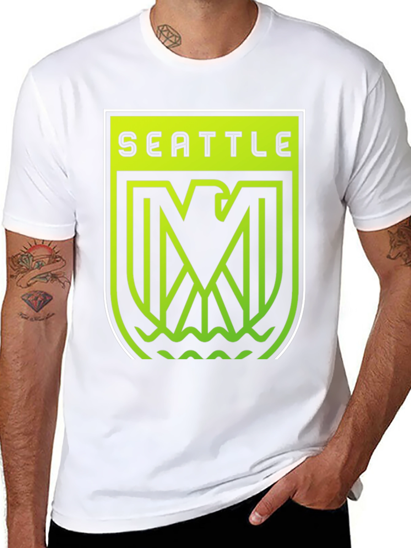 Seattle Emblem Graphic Tee - Black