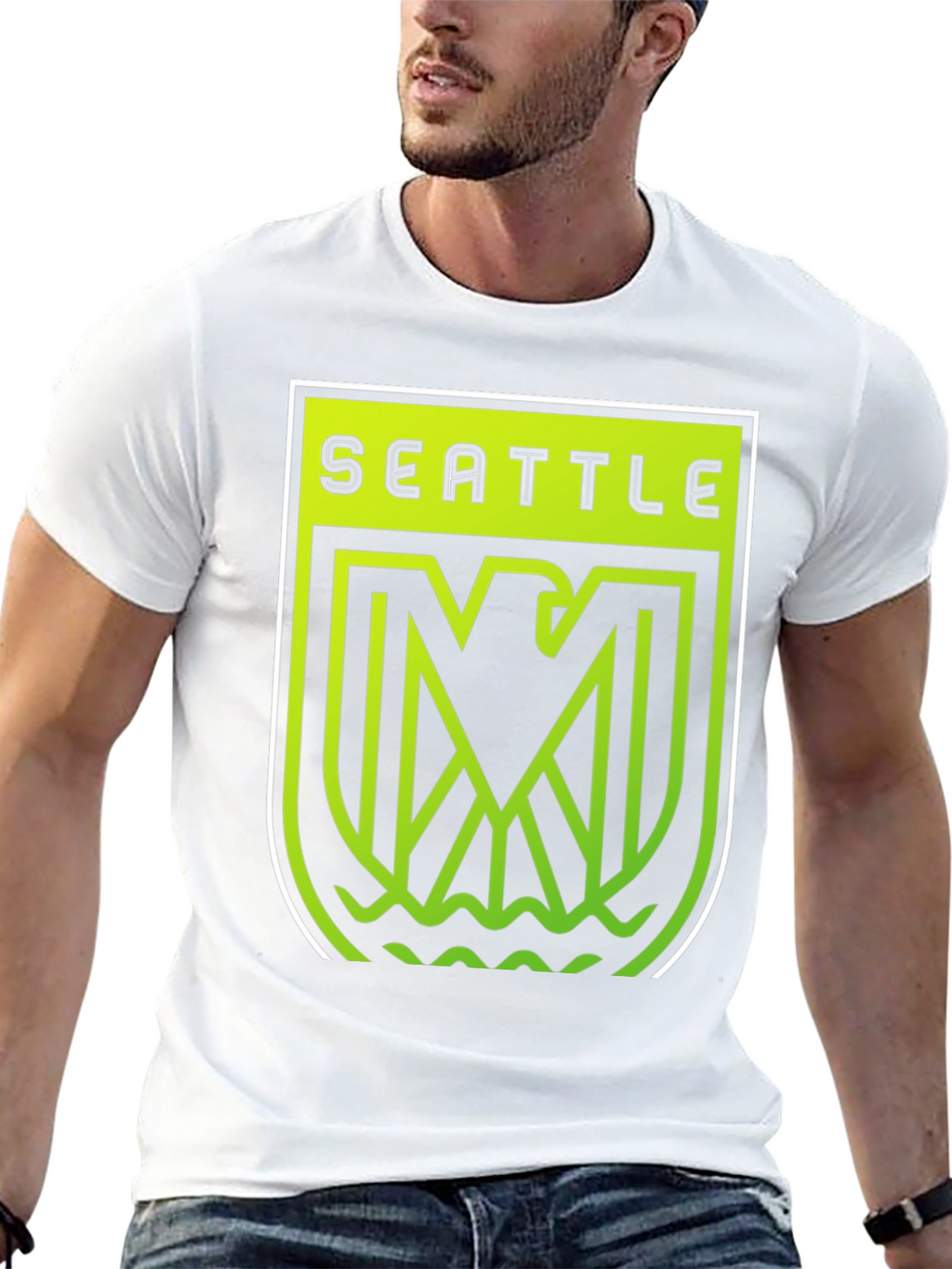 Seattle Emblem Graphic Tee - Black