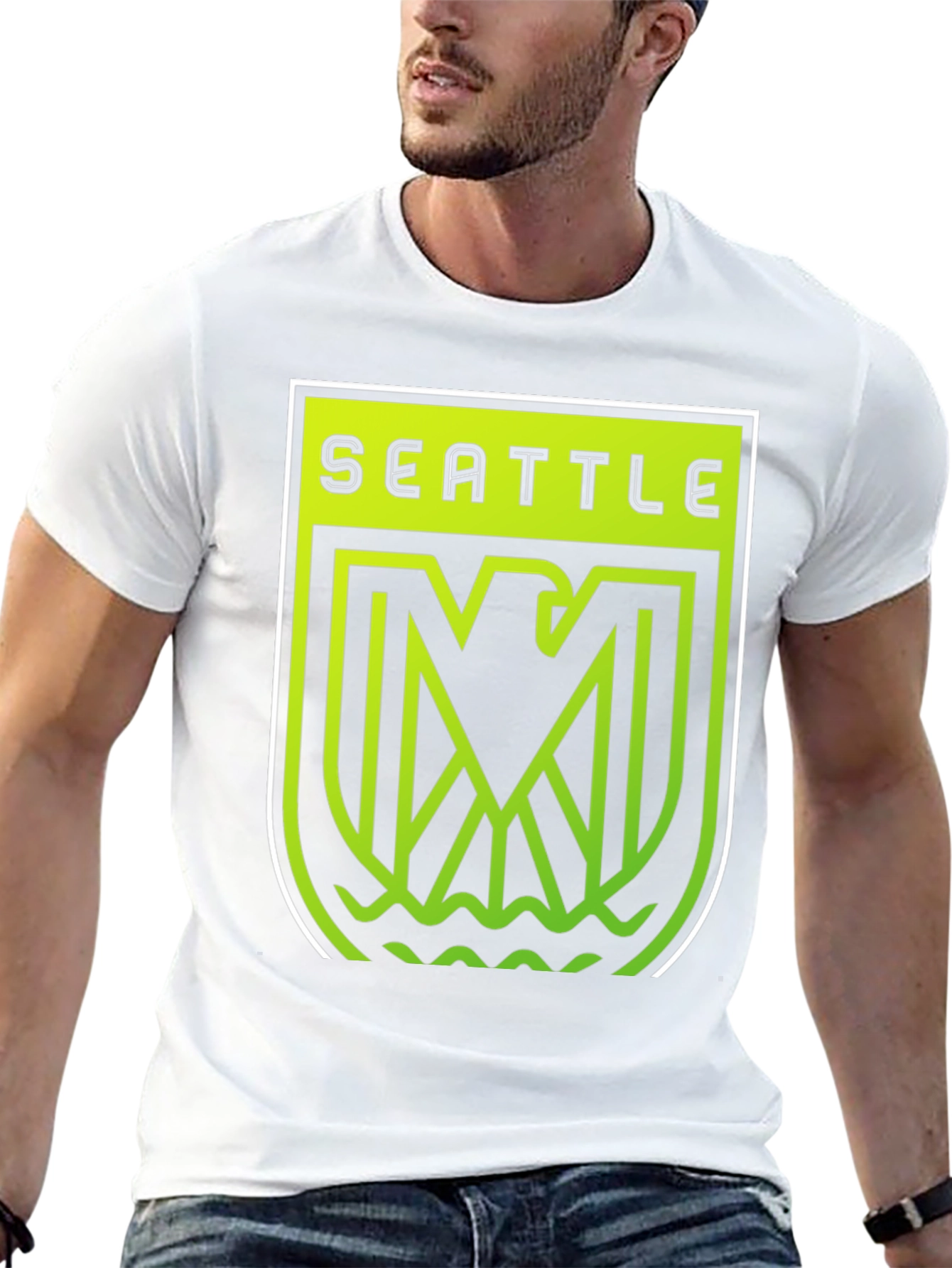 Seattle Emblem Graphic Tee - Black