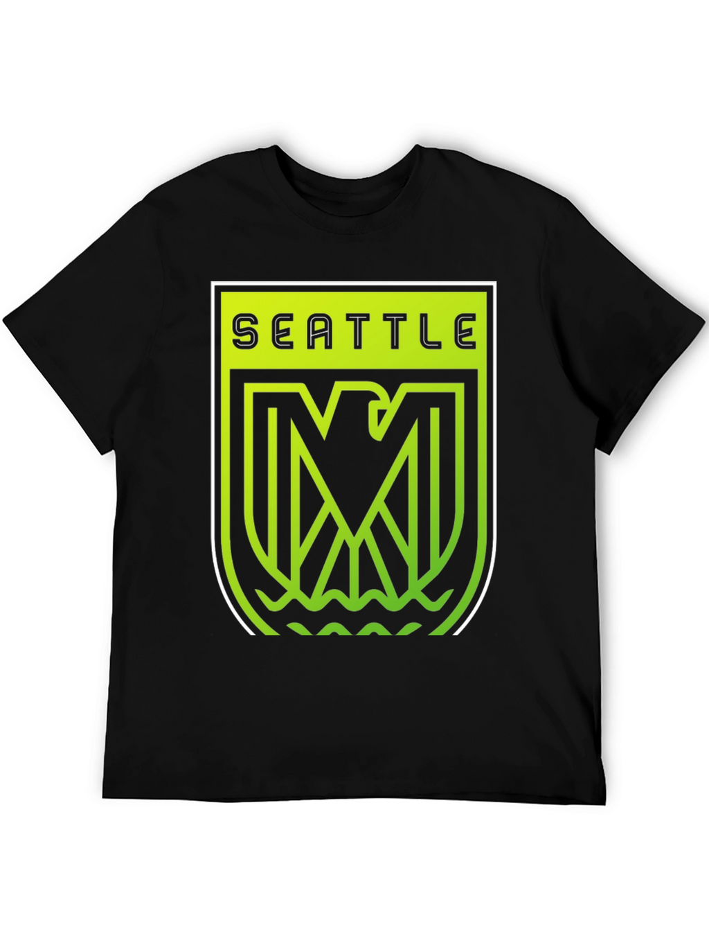 Seattle Emblem Graphic Tee - Black