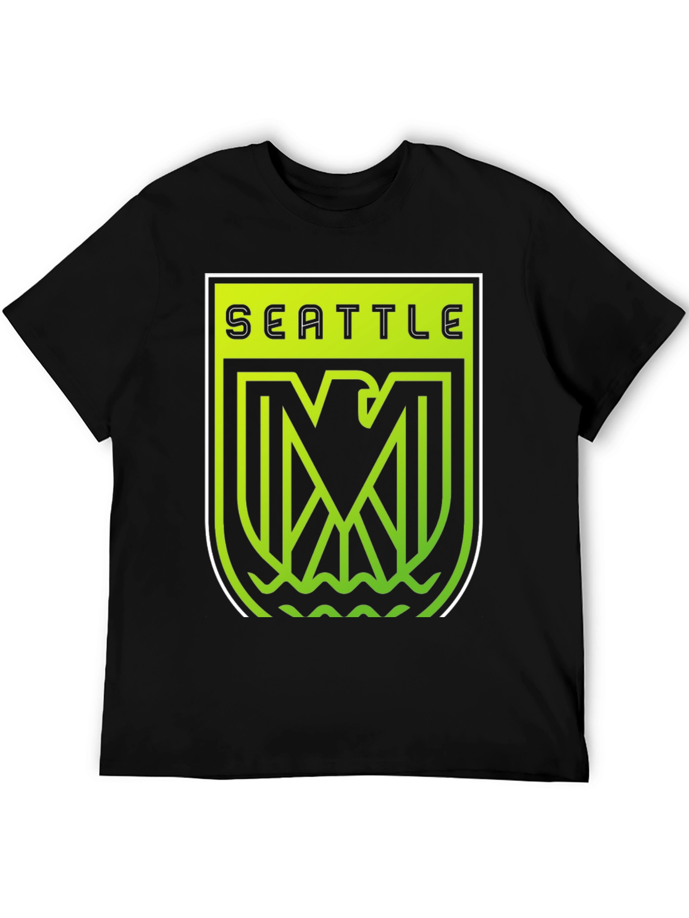Seattle Emblem Graphic Tee - Black