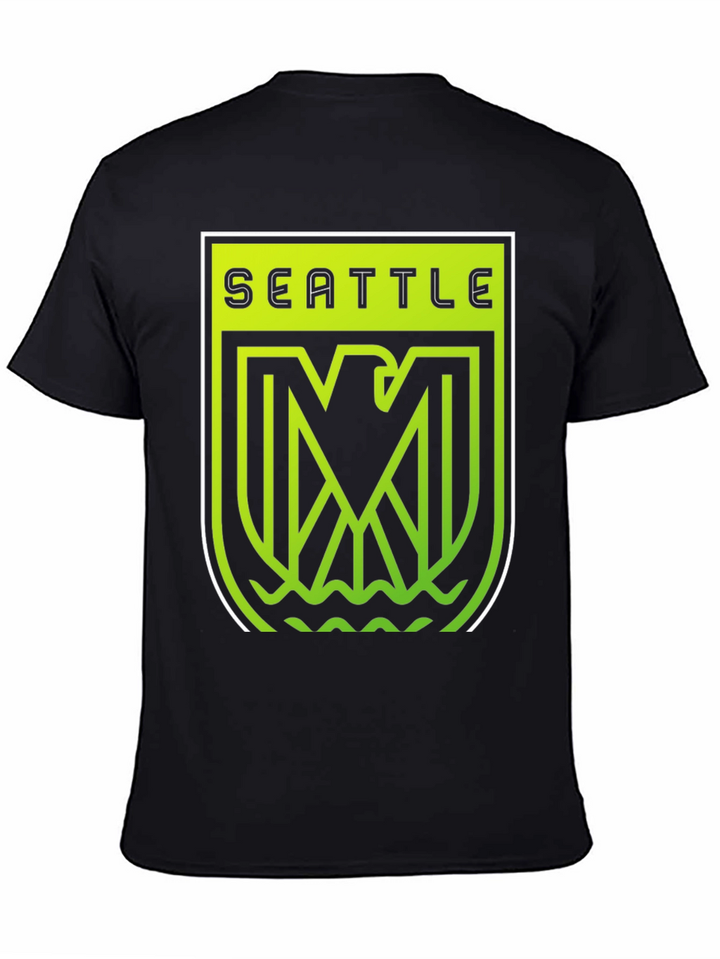 Seattle Emblem Graphic Tee - Black