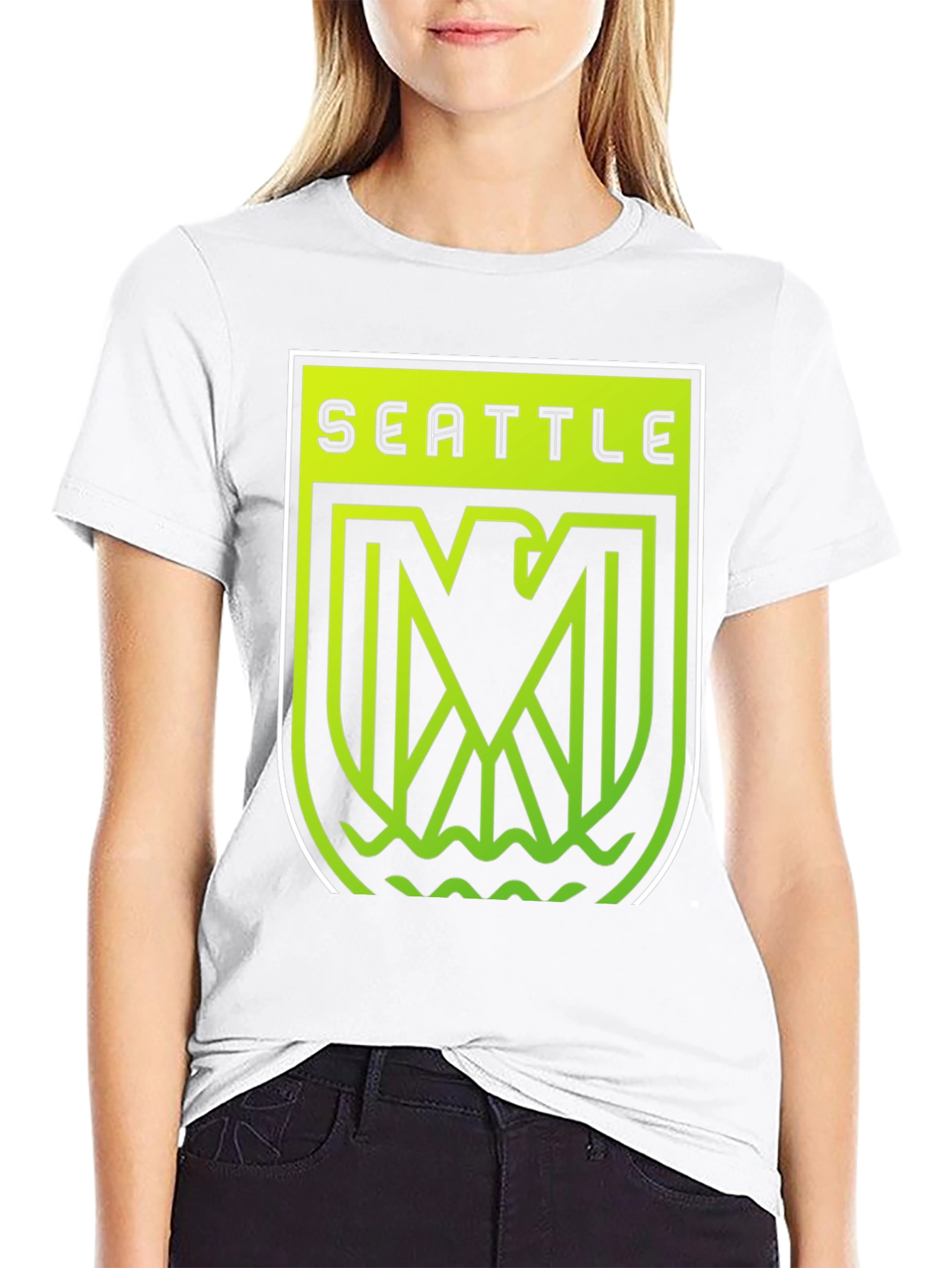 Seattle Emblem Graphic Tee - Black