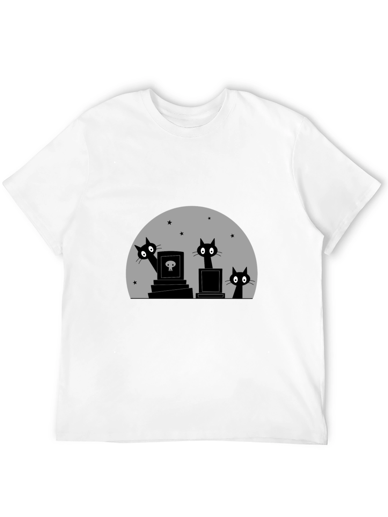 Halloween Cats on Graves T-Shirt