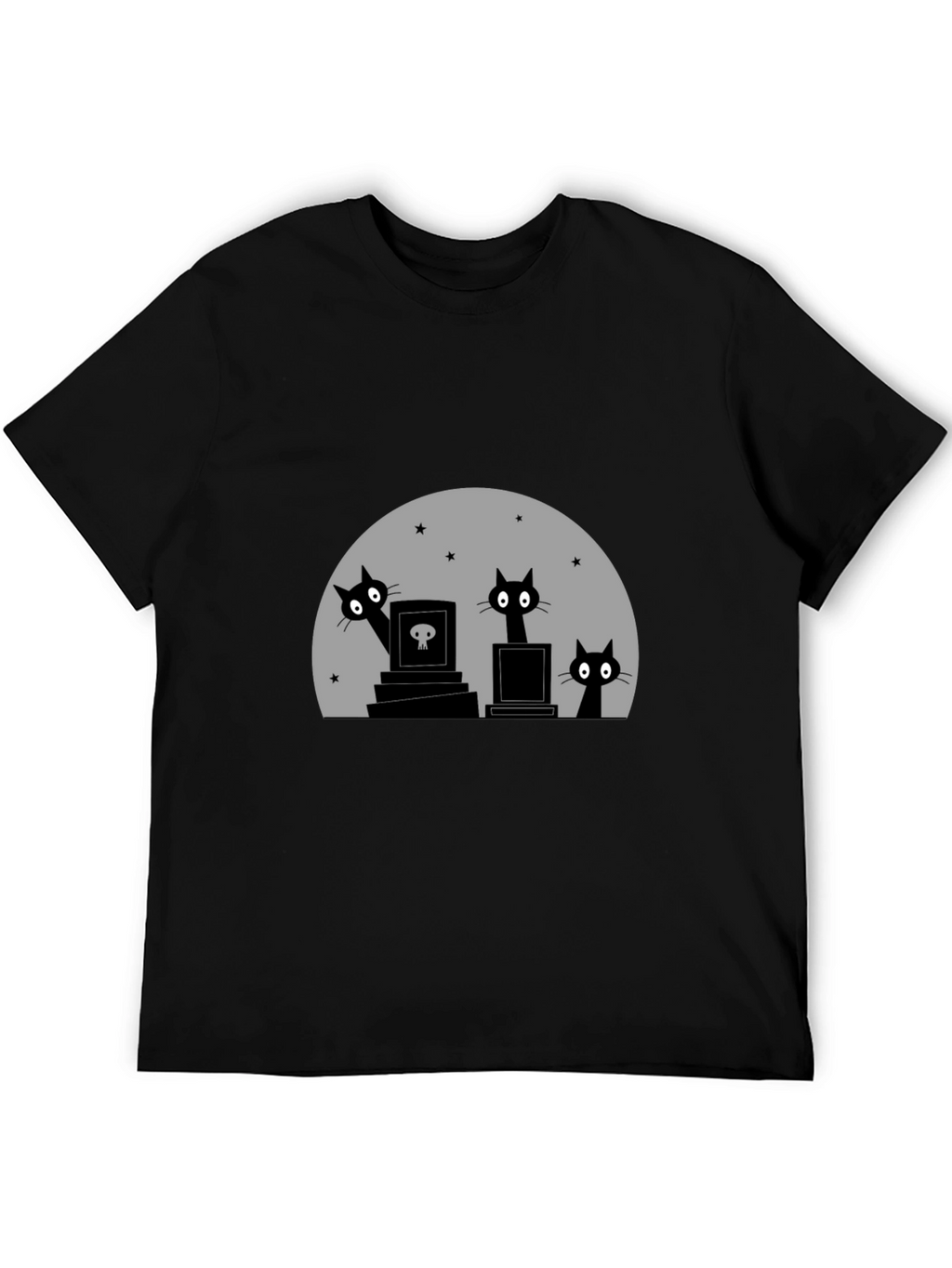 Halloween Cats on Graves T-Shirt