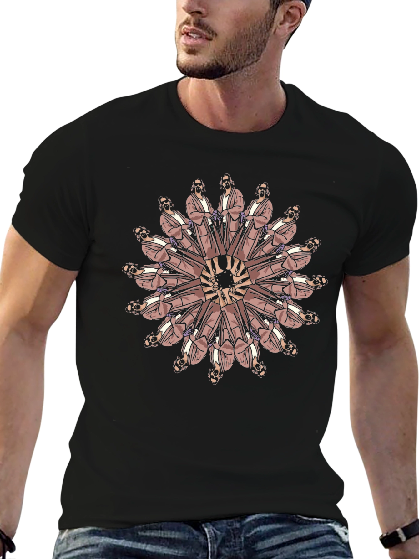 The Dude Mandala Black T-Shirt
