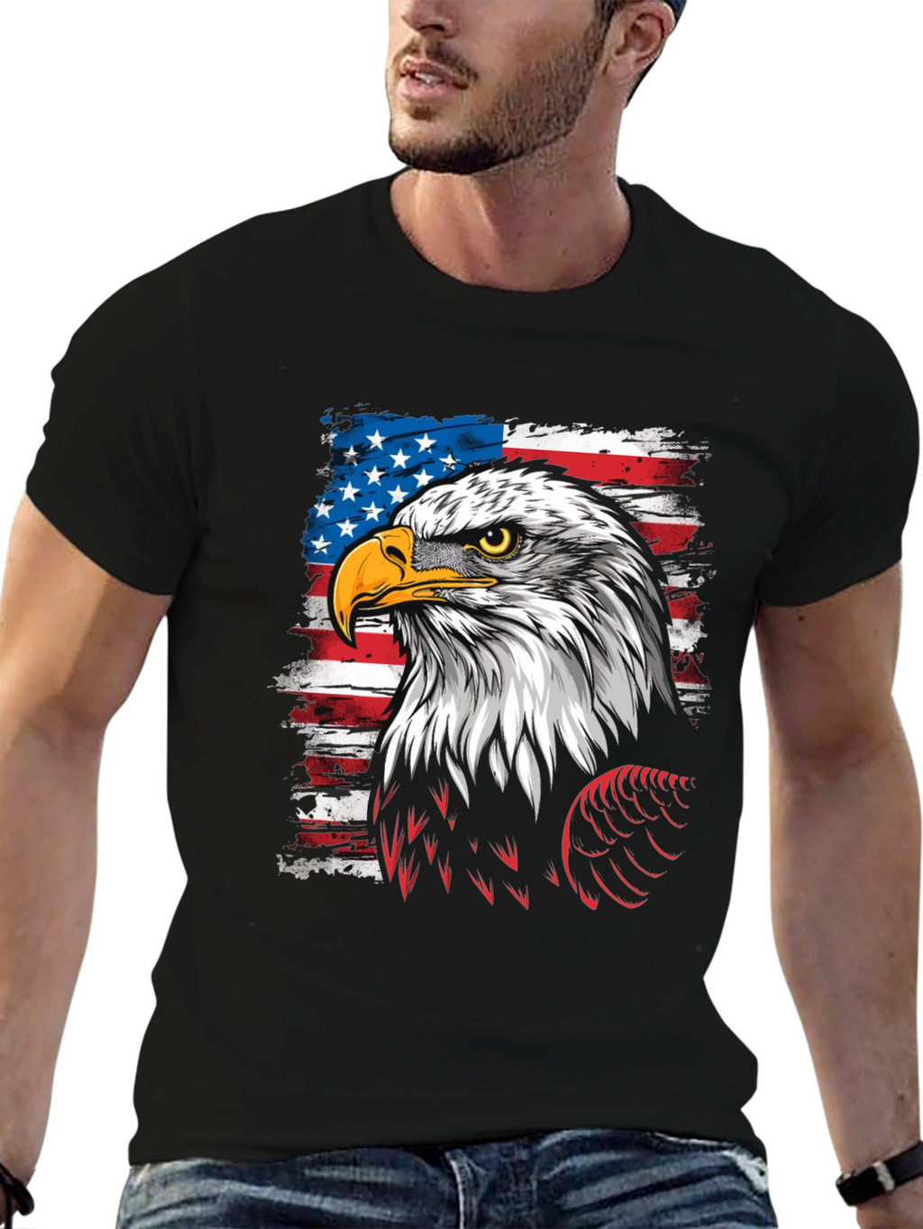 American Eagle Flag Graphic T-Shirt