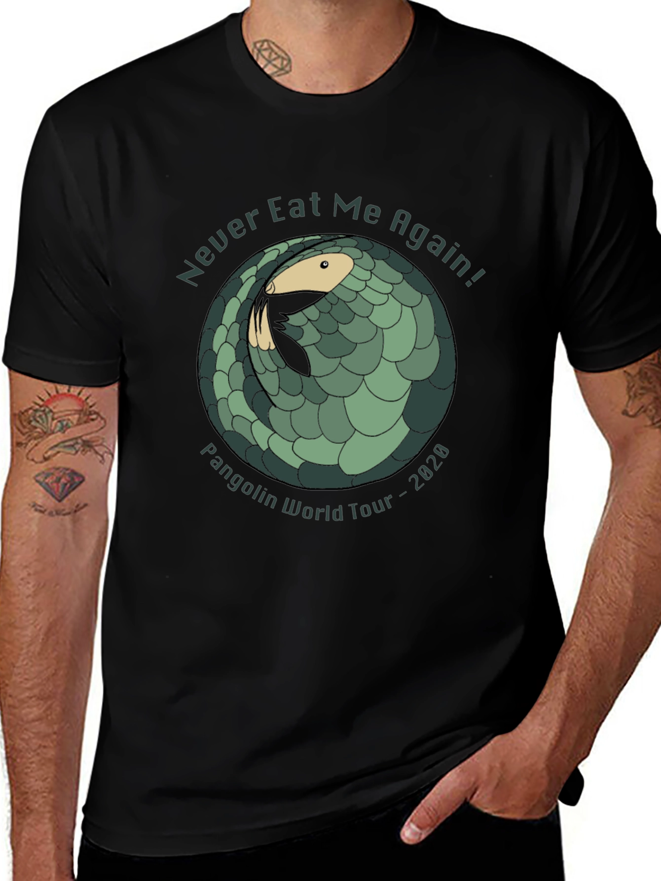 Pangolin World Tour 2020 Graphic Tee - Never Eat Me Again!