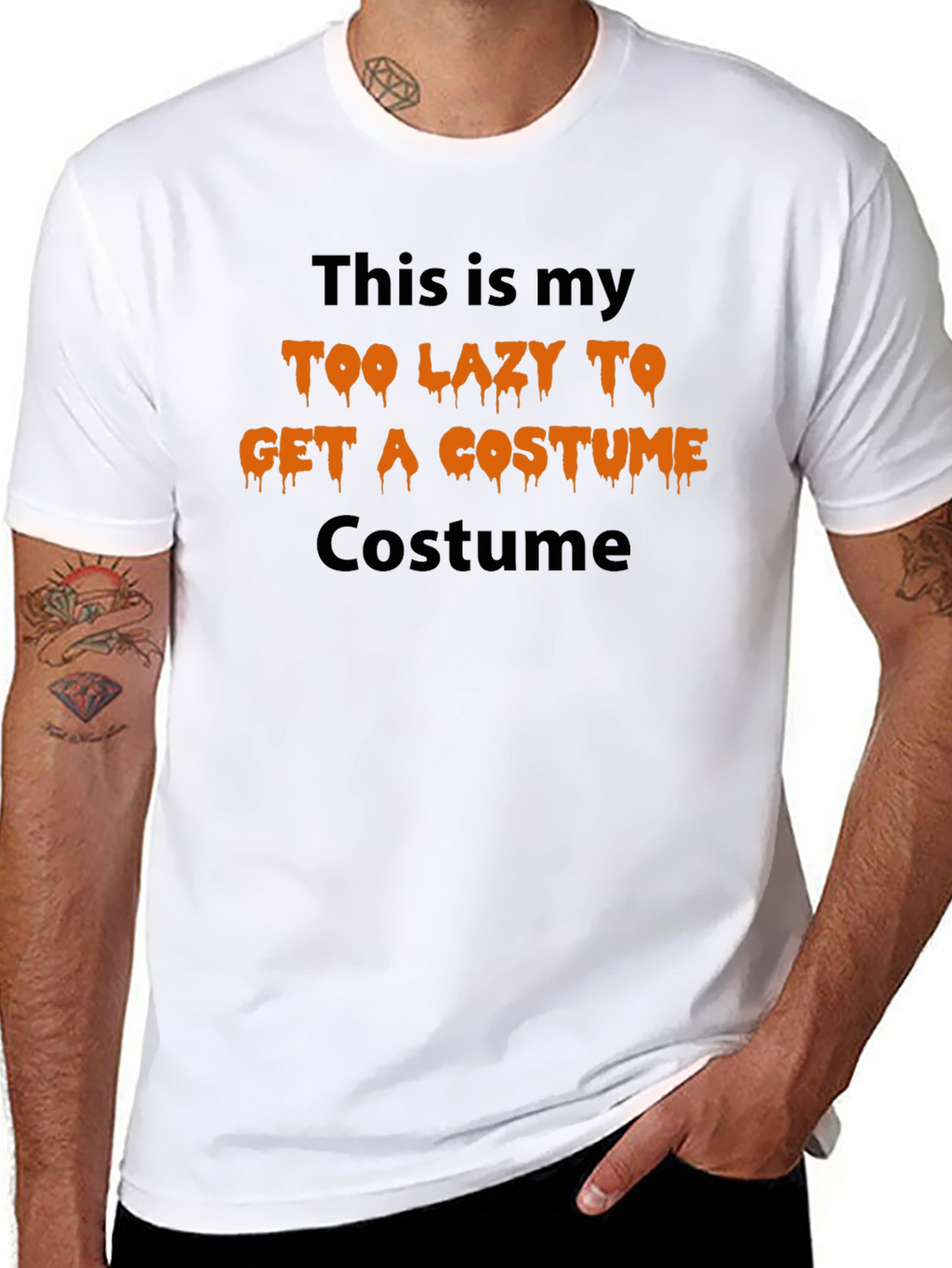 Too Lazy Costume T-Shirt - Halloween Humor
