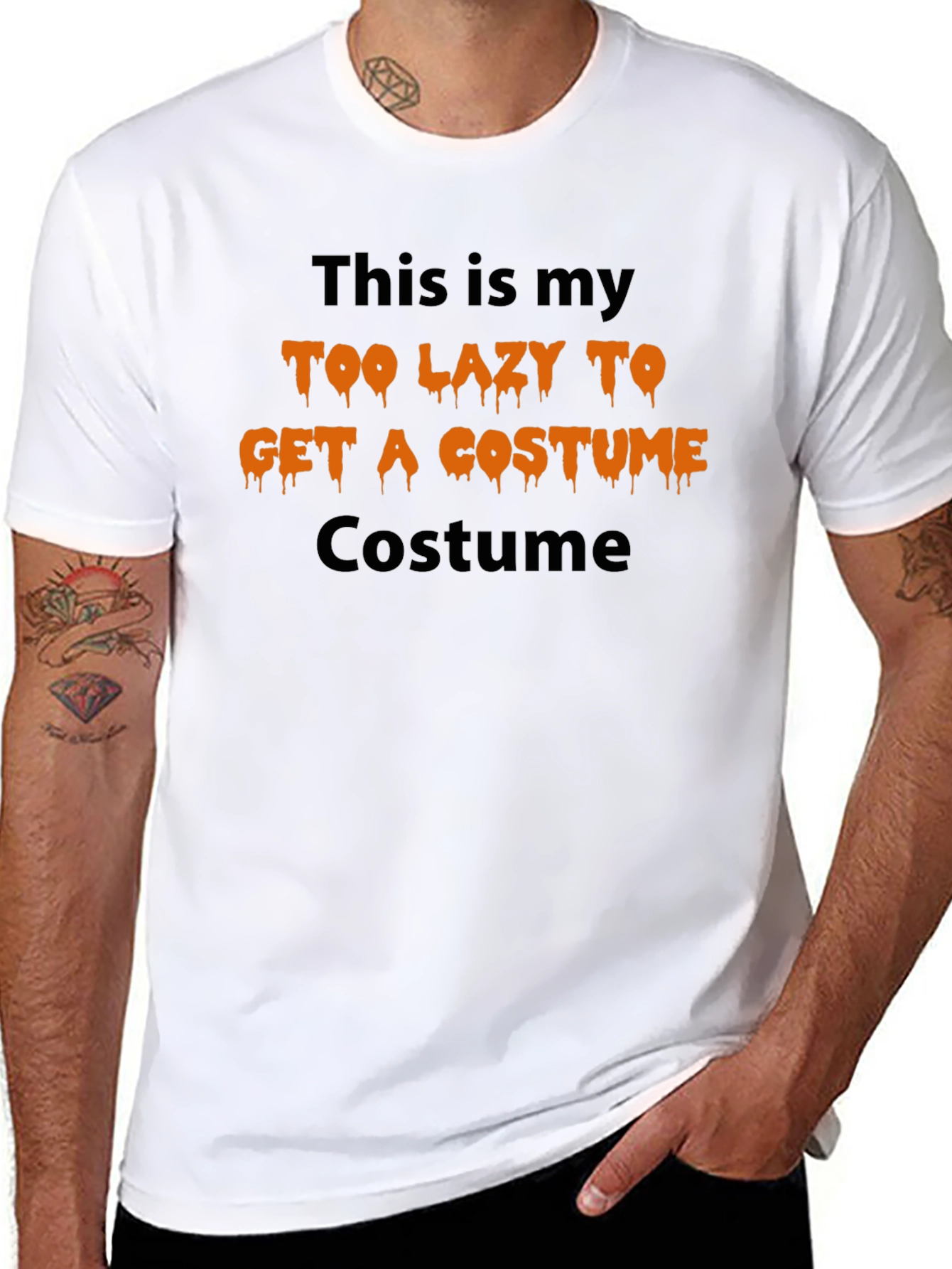 Too Lazy Costume T-Shirt - Halloween Humor