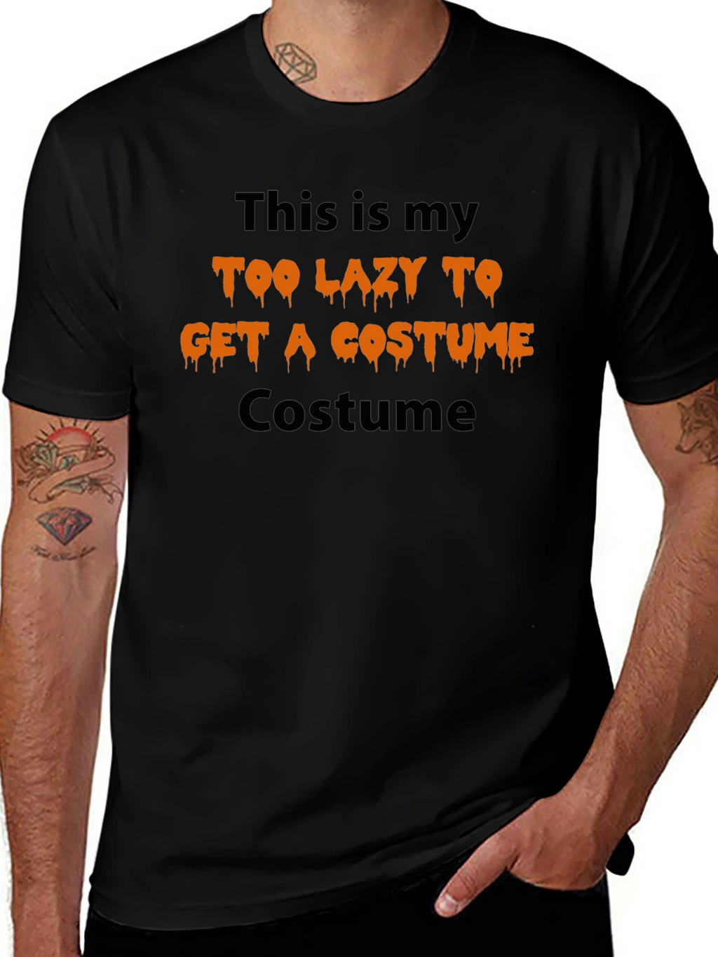 Too Lazy Costume T-Shirt - Halloween Humor