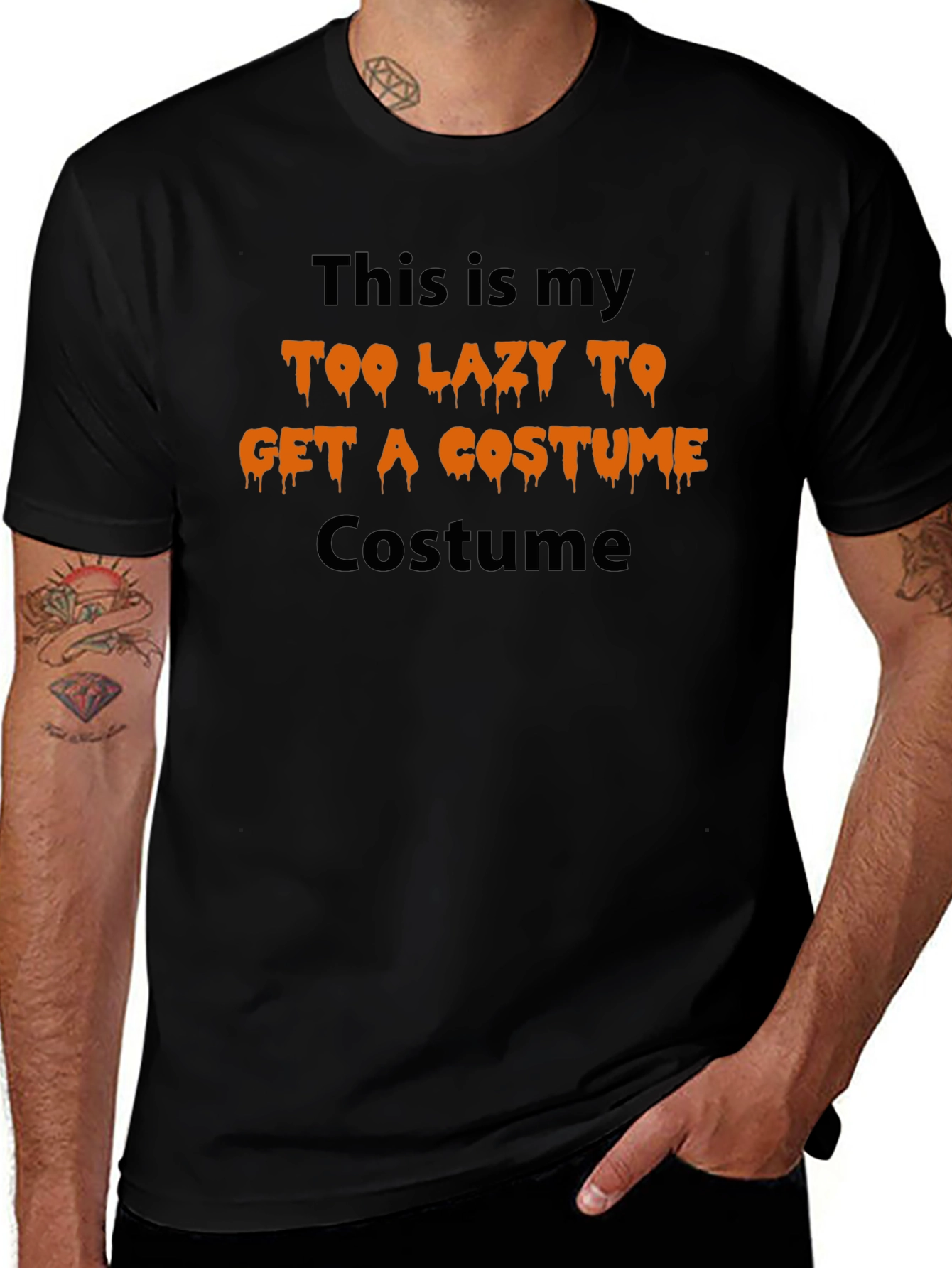 Too Lazy Costume T-Shirt - Halloween Humor
