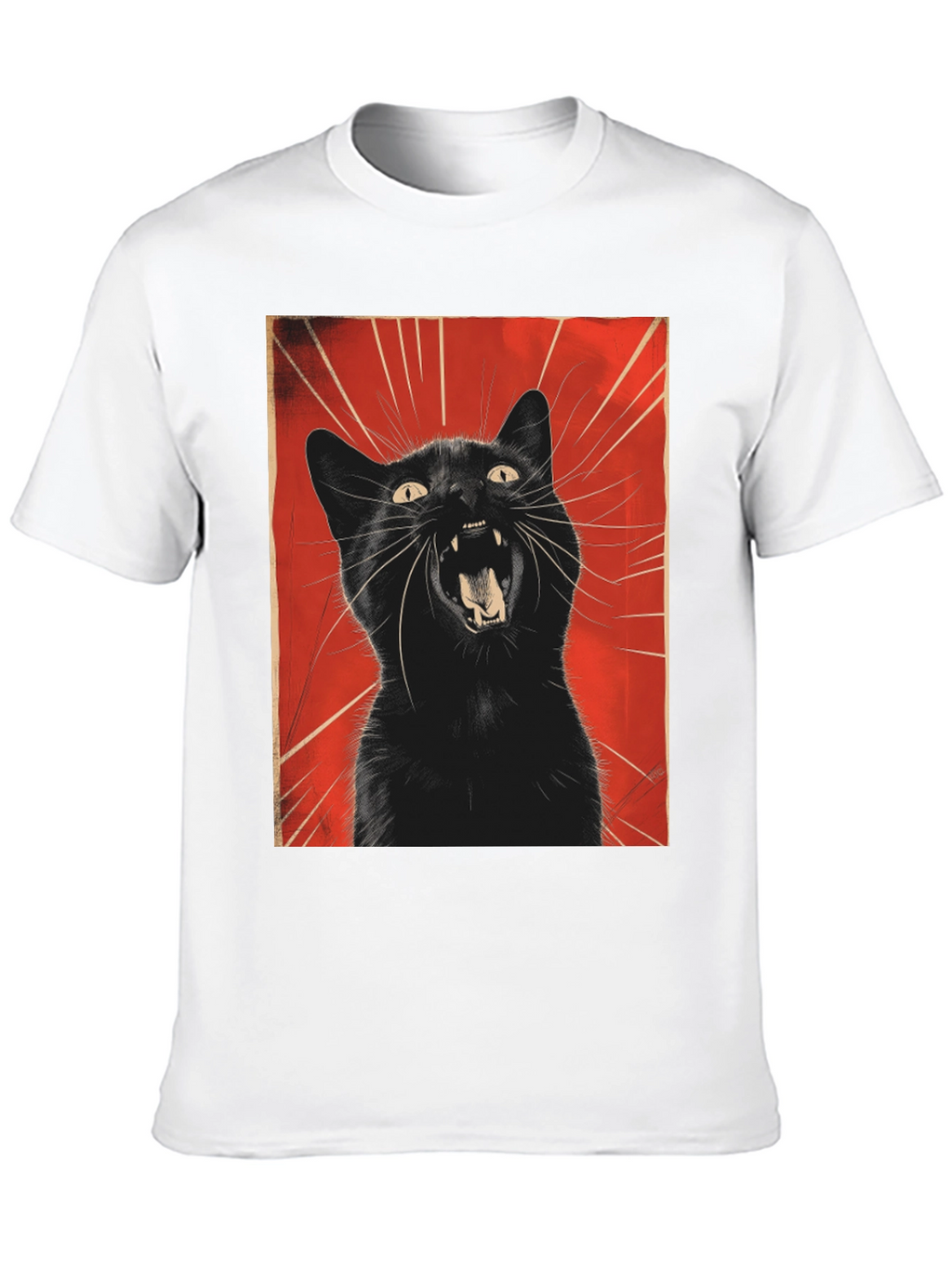 Black Cat Roar Graphic Tee - Unisex