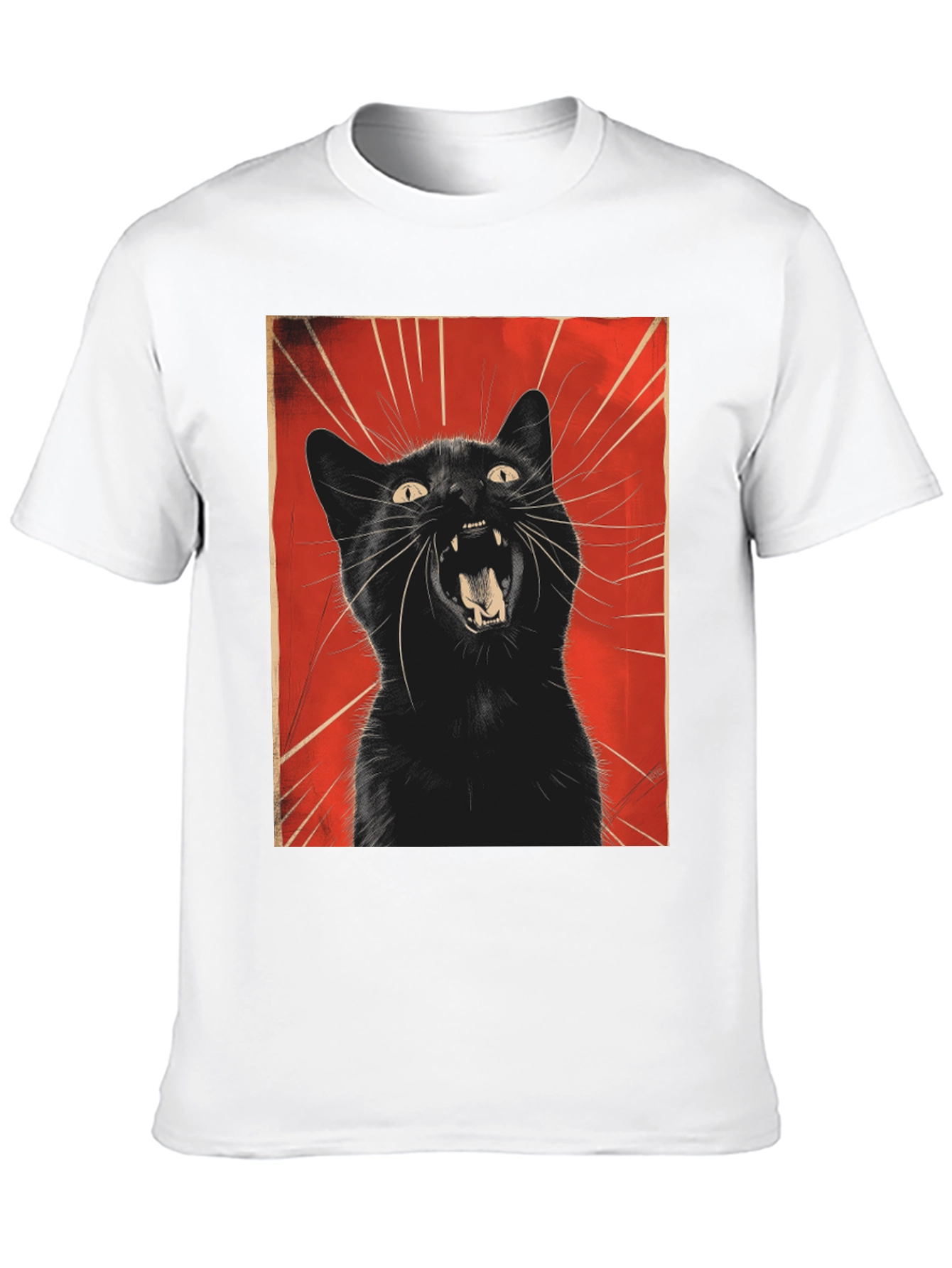 Black Cat Roar Graphic Tee - Unisex
