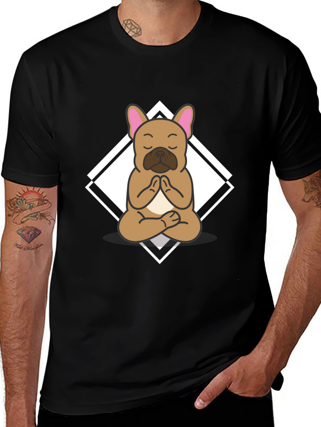 Zen French Bulldog T-Shirt - Yoga Dog
