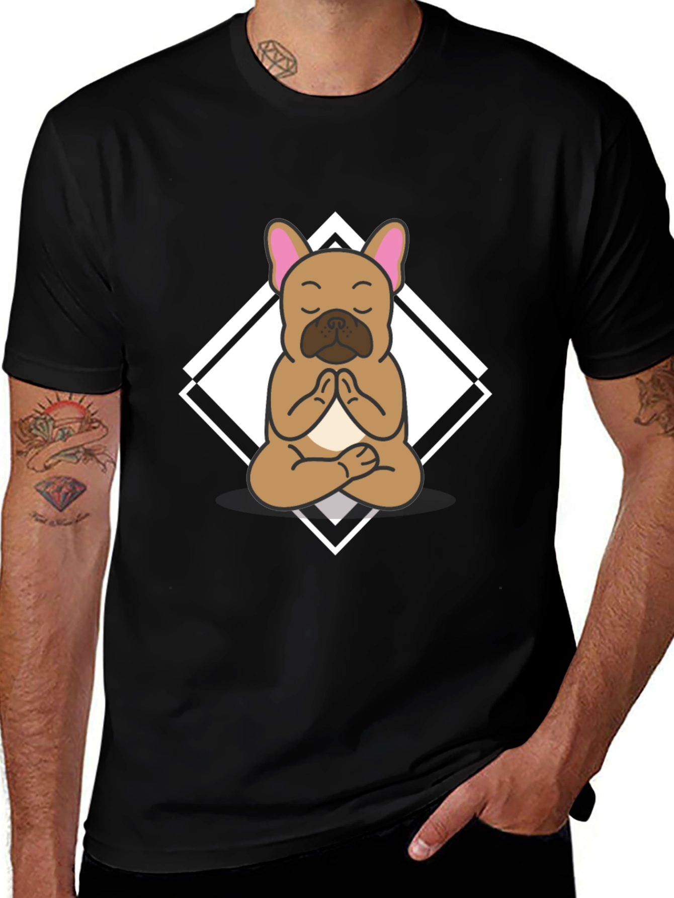 Zen French Bulldog T-Shirt - Yoga Dog