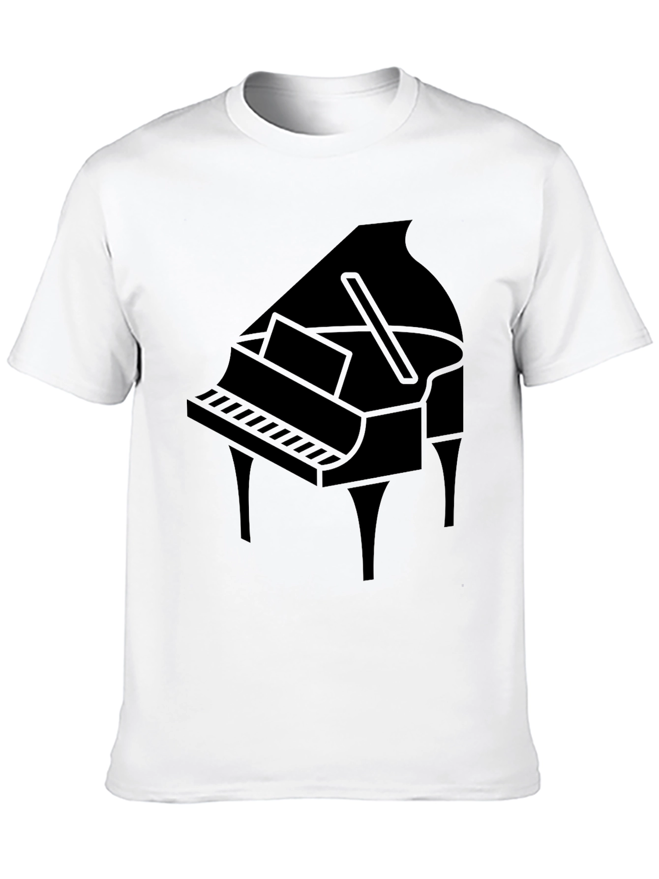 Grand Piano Graphic T-Shirt - Black