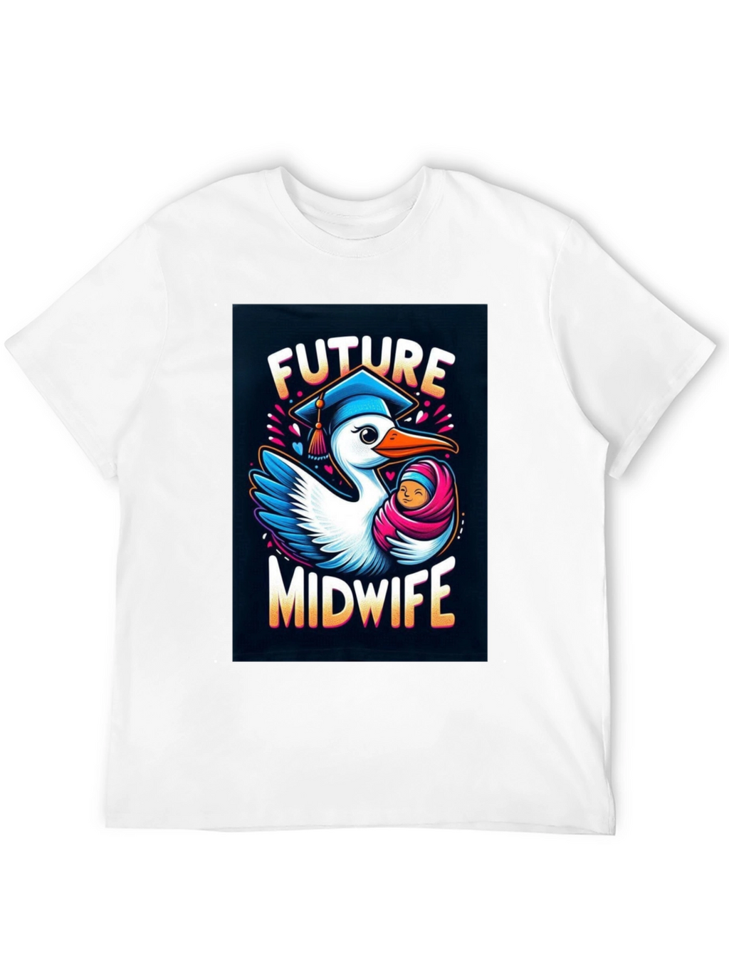 Future Midwife Stork Graphic Tee