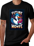 Future Midwife Stork Graphic Tee