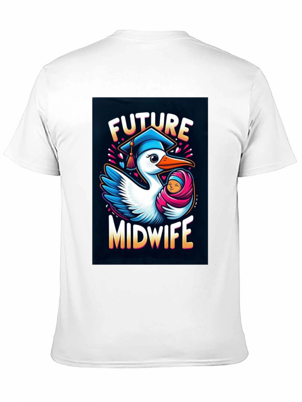 Future Midwife Stork Graphic Tee