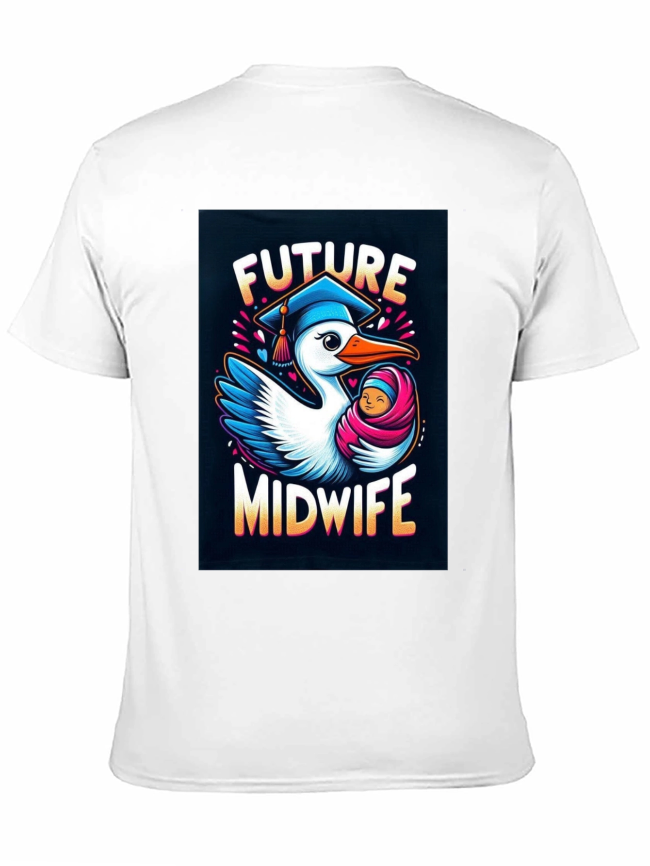 Future Midwife Stork Graphic Tee