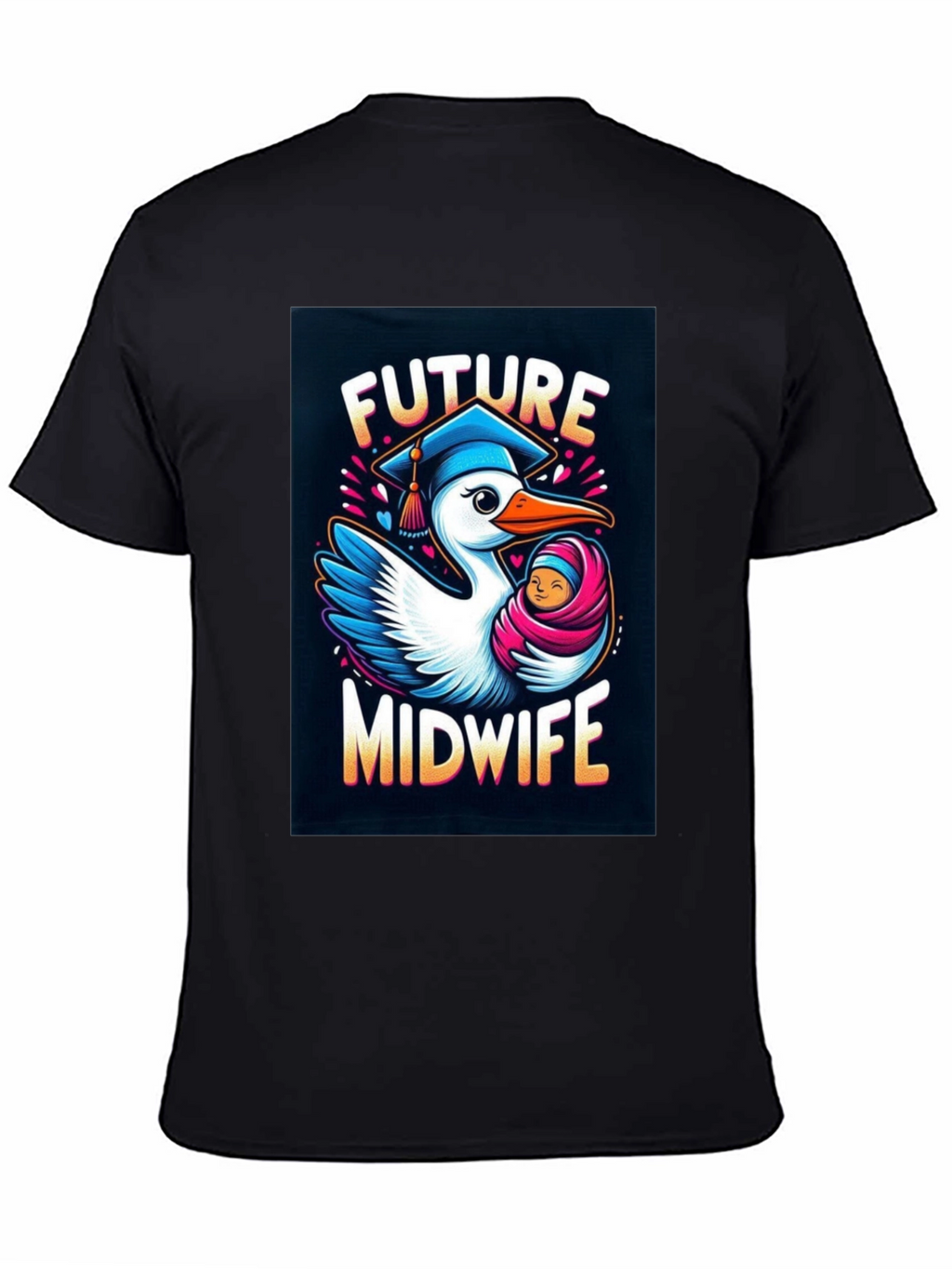 Future Midwife Stork Graphic Tee