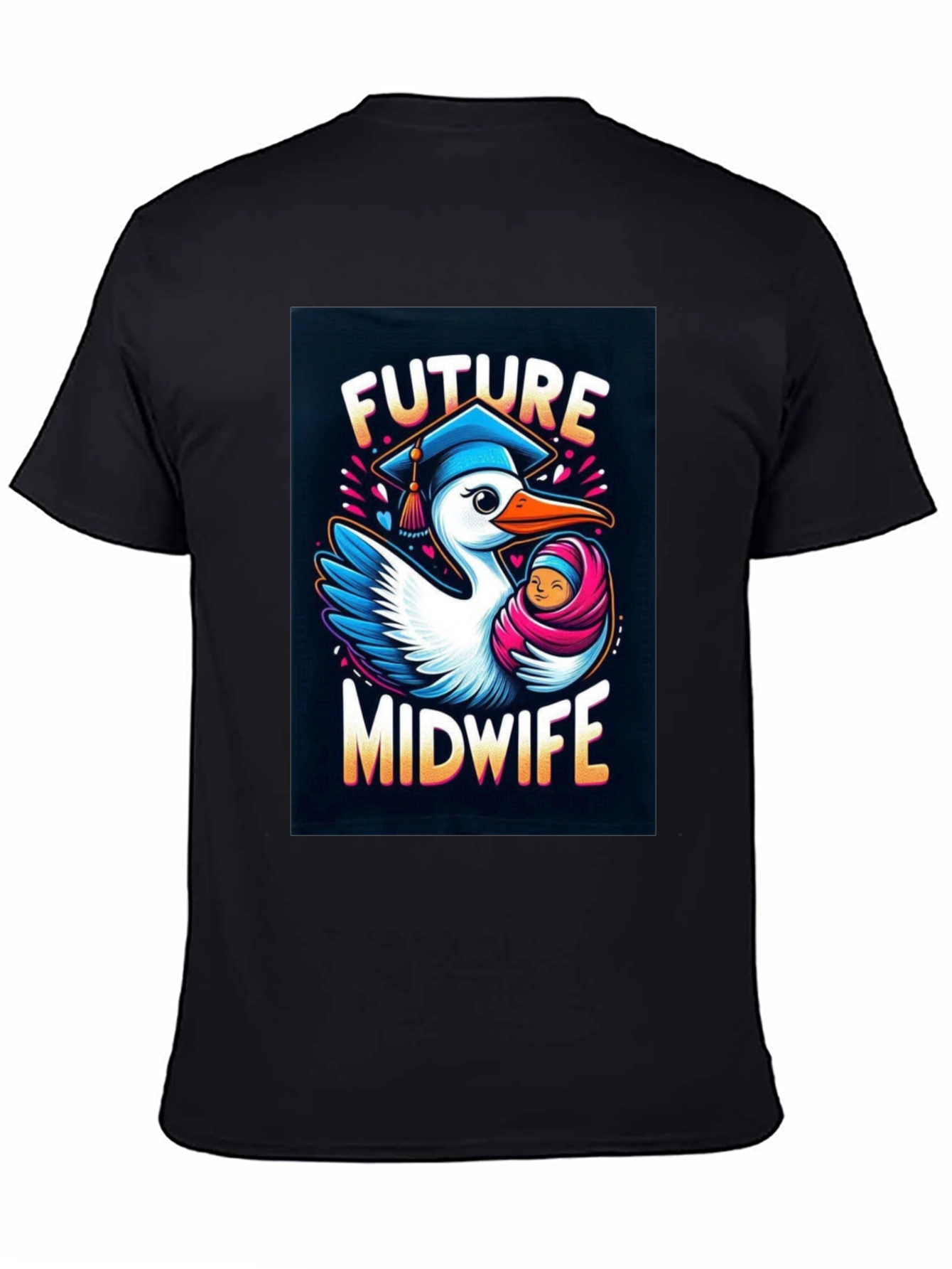 Future Midwife Stork Graphic Tee