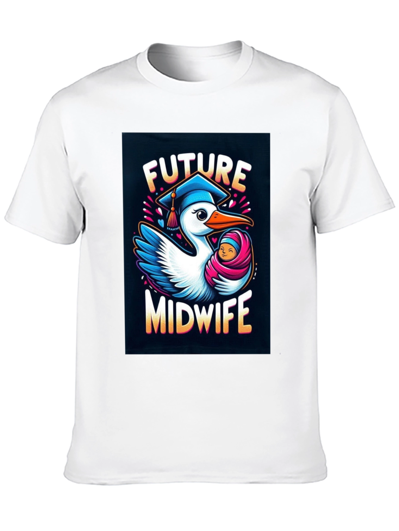 Future Midwife Stork Graphic Tee