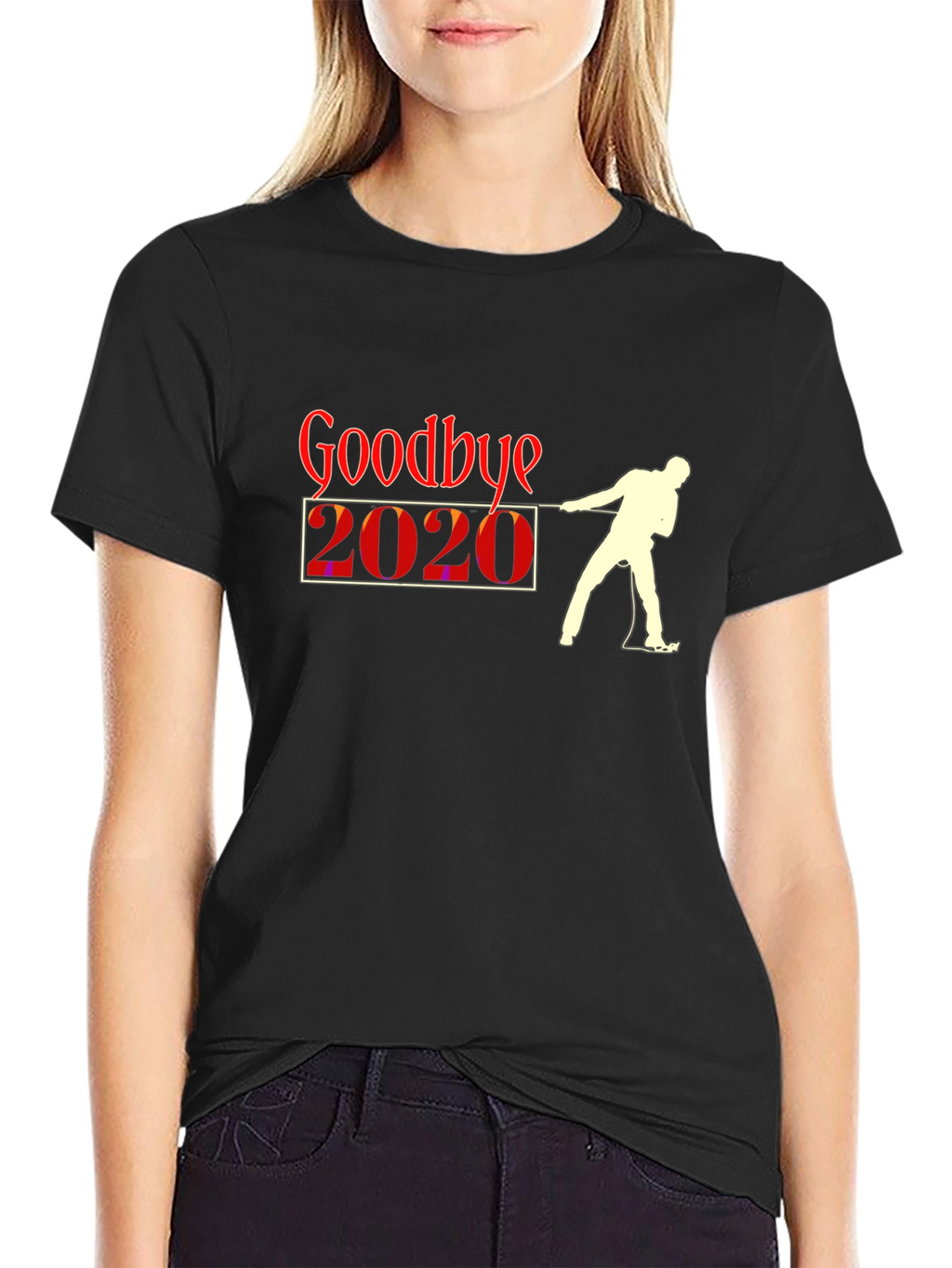 Goodbye 2020 Black Graphic T-Shirt