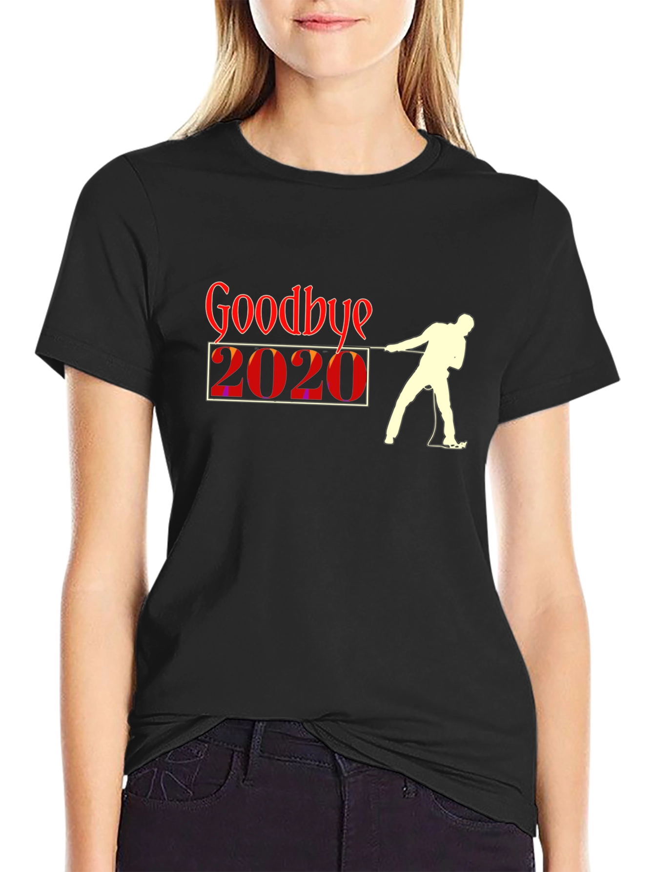 Goodbye 2020 Black Graphic T-Shirt