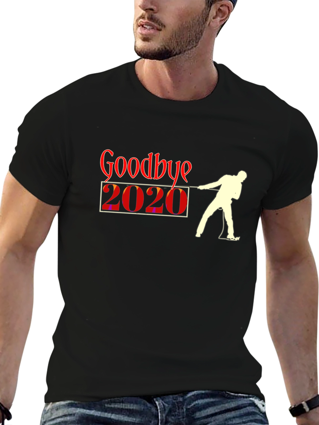 Goodbye 2020 Black Graphic T-Shirt
