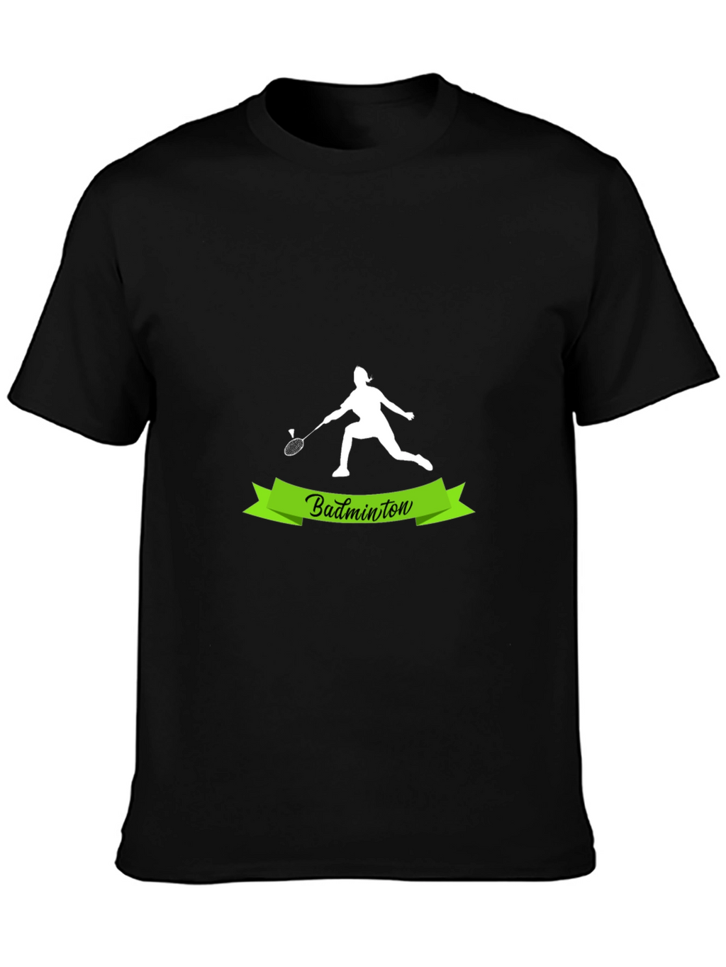 Badminton Player Graphic Tee - Sporty Style