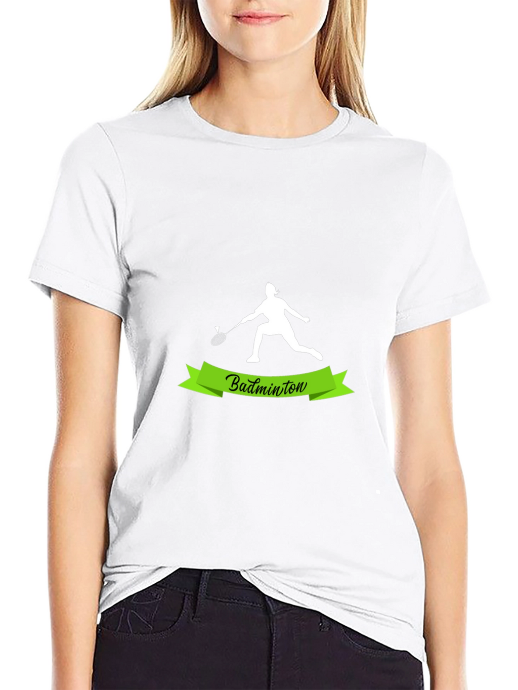 Badminton Player Graphic Tee - Sporty Style